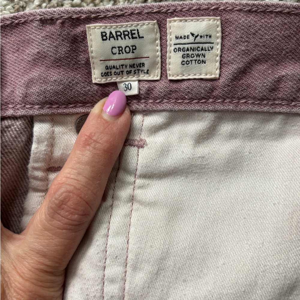 Levi’s Made & Crafted Barrel Crop Jeans Mauve Size 30 - Picture 4 of 11